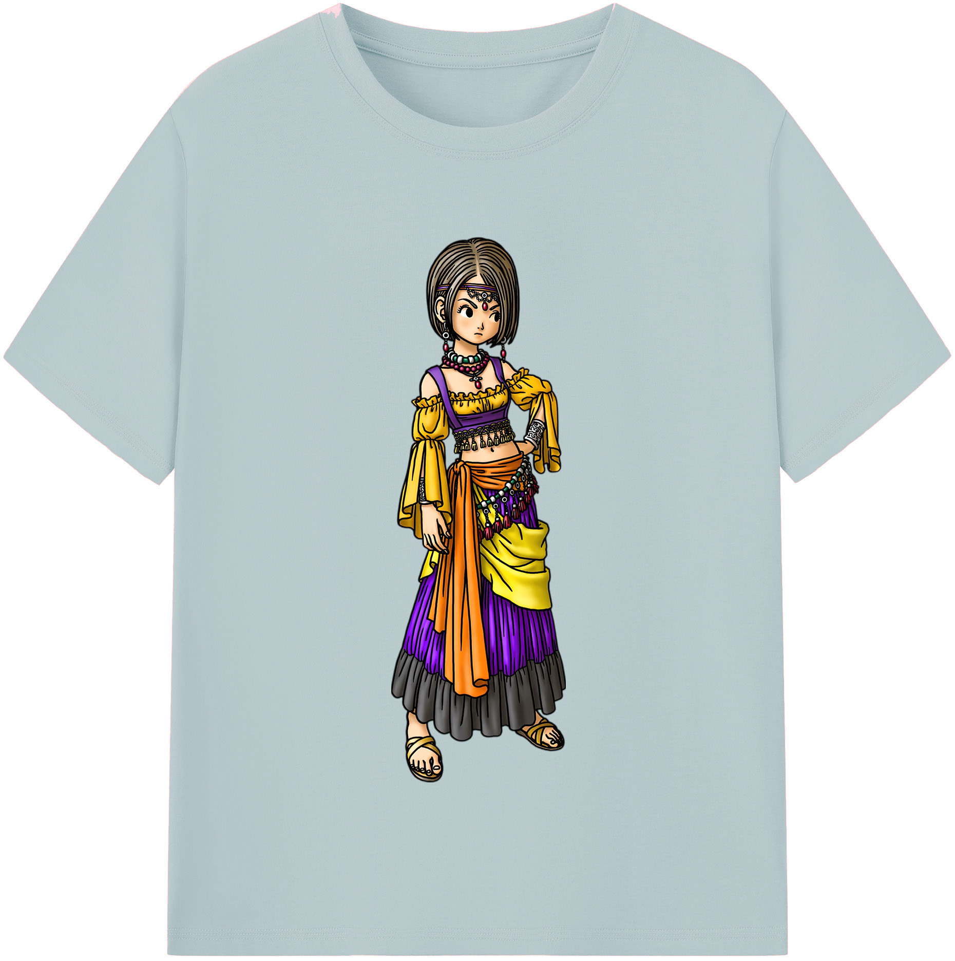 （画像用） ドラゴンクエスト Doragon Kuesuto Dragon Quest 綿100％半袖Tシャツ（フロントプリント）